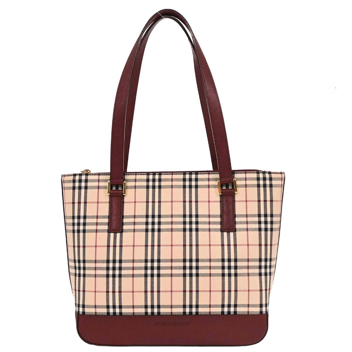 Burberry Beige Burberry Check Tote Handbag