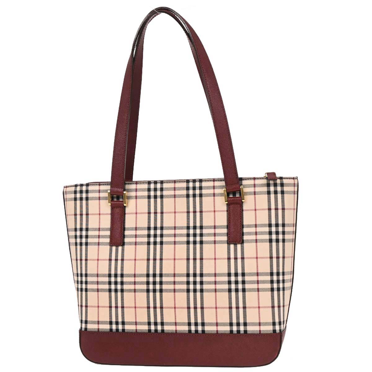 Burberry Beige Burberry Check Tote Handbag
