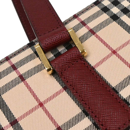 Burberry Beige Burberry Check Tote Handbag