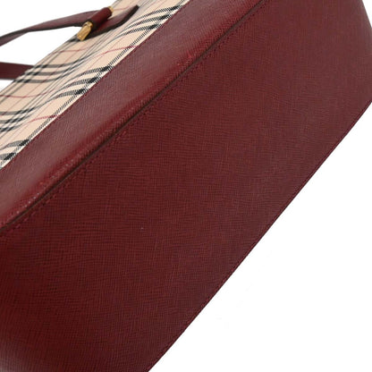 Burberry Beige Burberry Check Tote Handbag