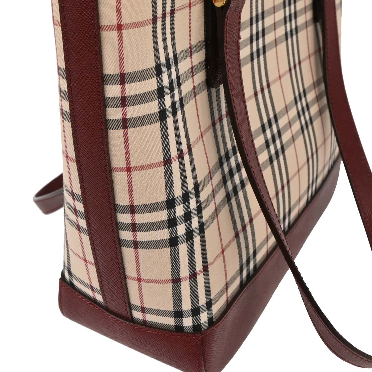 Burberry Beige Burberry Check Tote Handbag