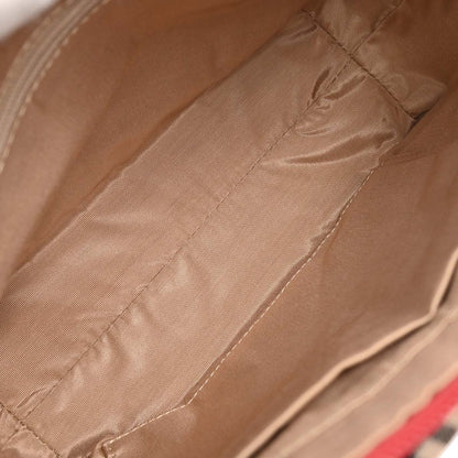 Burberry Beige Red House Check Tote Handbag