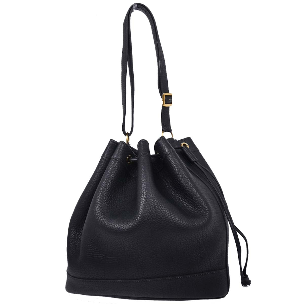 Hermes Blue Indigo Taurillon Clemence Market GM Bucket Shoulder Bag