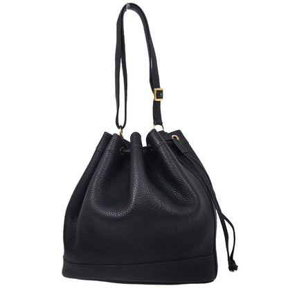 Hermes Blue Indigo Taurillon Clemence Market GM Bucket Shoulder Bag