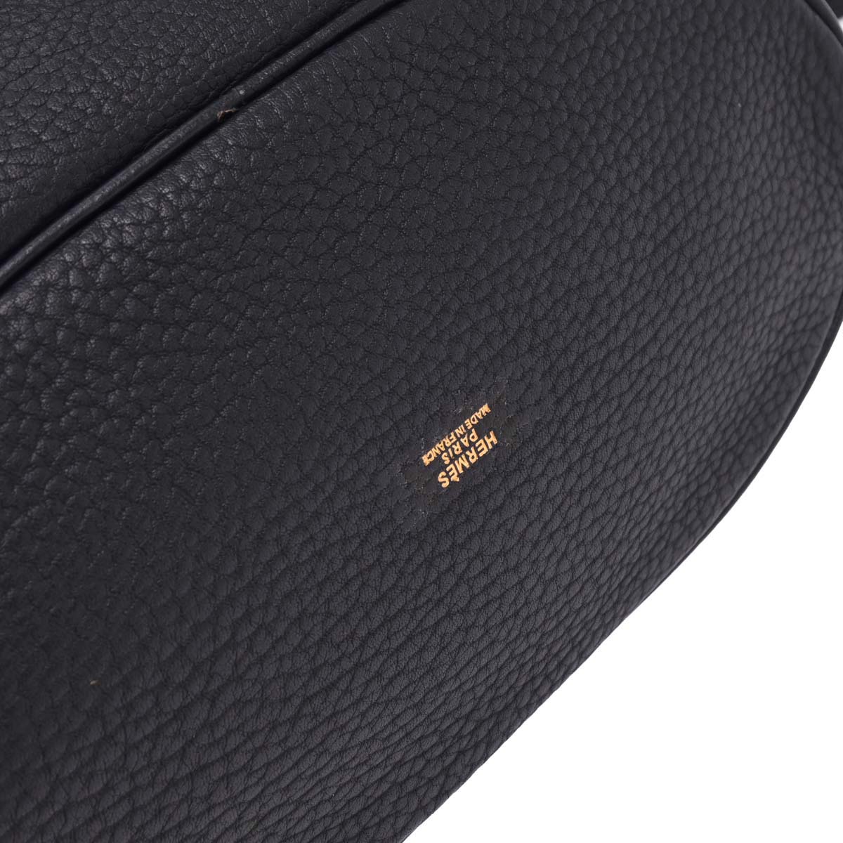 Hermes Blue Indigo Taurillon Clemence Market GM Bucket Shoulder Bag