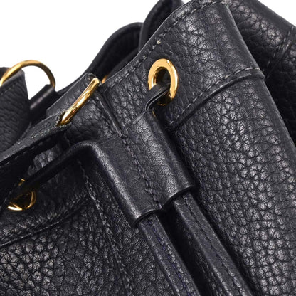 Hermes Blue Indigo Taurillon Clemence Market GM Bucket Shoulder Bag