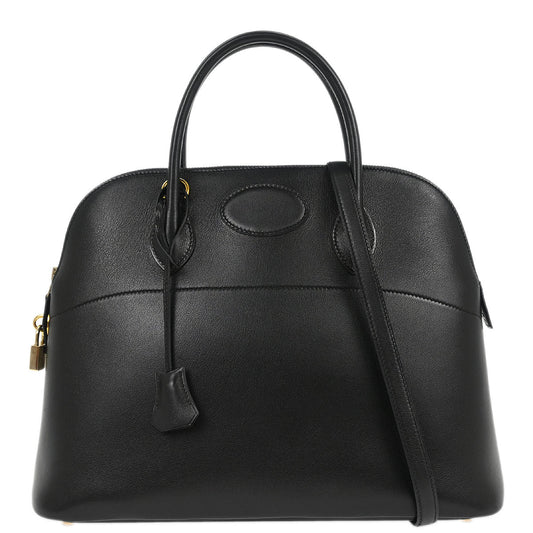 Hermes Black Sikkim Bolide 35 Handbag 2way Shoulder