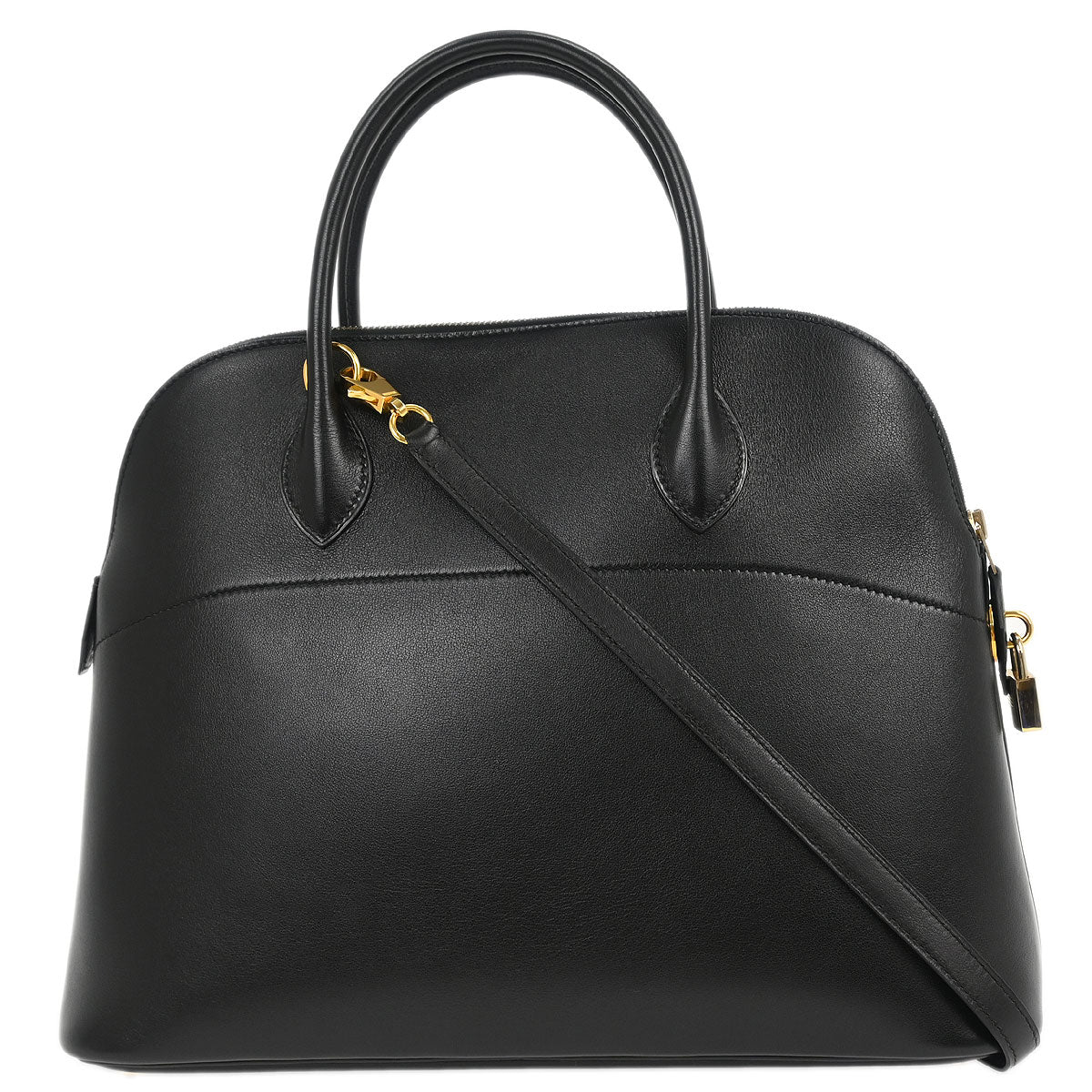 Hermes Black Sikkim Bolide 35 Handbag 2way Shoulder