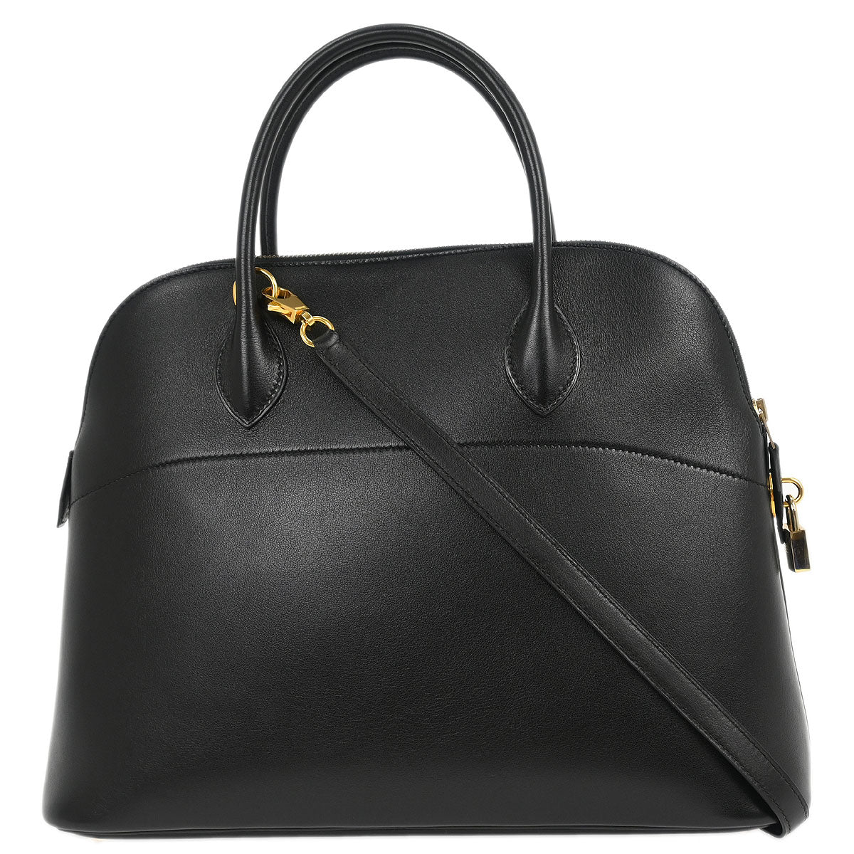 Hermes Black Sikkim Bolide 35 Handbag 2way Shoulder