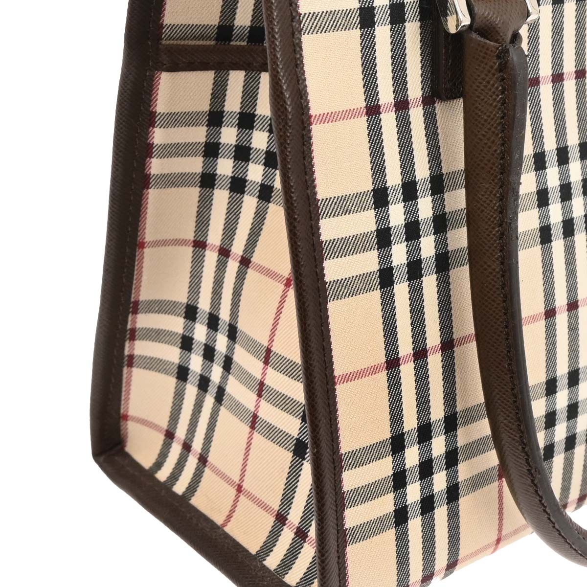 Burberry Beige Brown Burberry Check Tote Handbag
