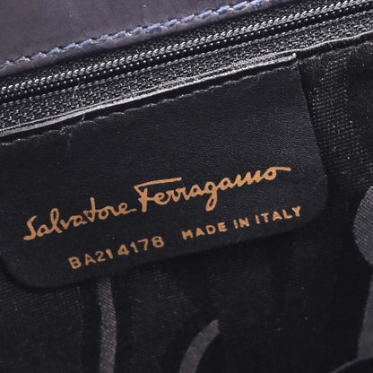 Salvatore Ferragamo Navy Vara Bow Handbag