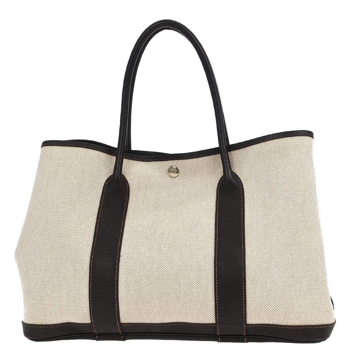Hermes Beige Toile H Buffalo Garden Party 36 PM Tote Bag