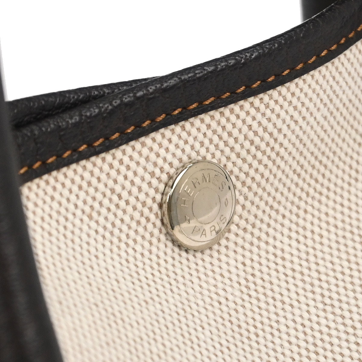 Hermes Beige Toile H Buffalo Garden Party 36 PM Tote Bag