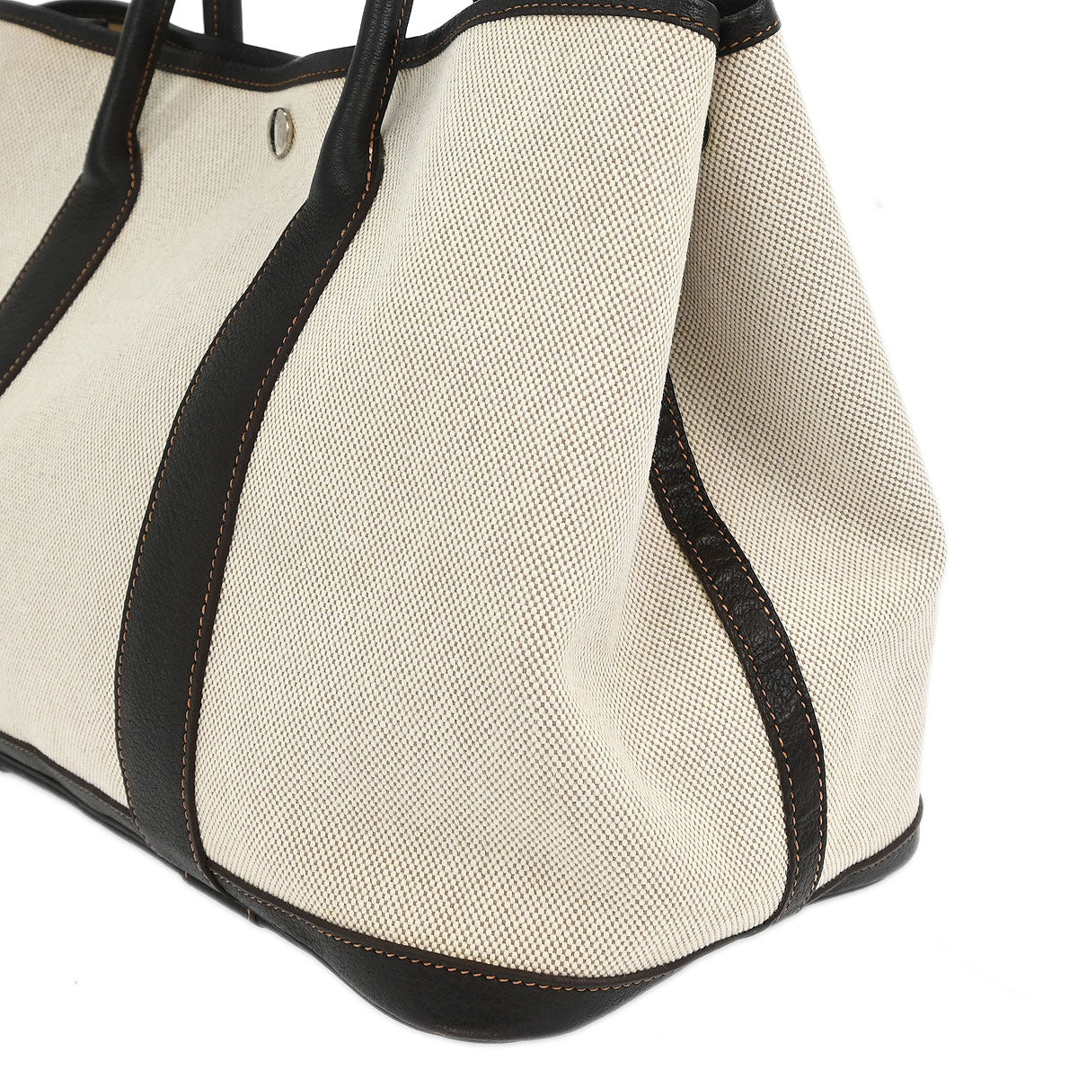 Hermes Beige Toile H Buffalo Garden Party 36 PM Tote Bag