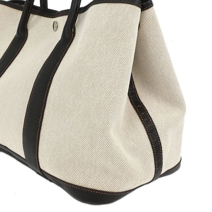 Hermes Beige Toile H Buffalo Garden Party 36 PM Tote Bag