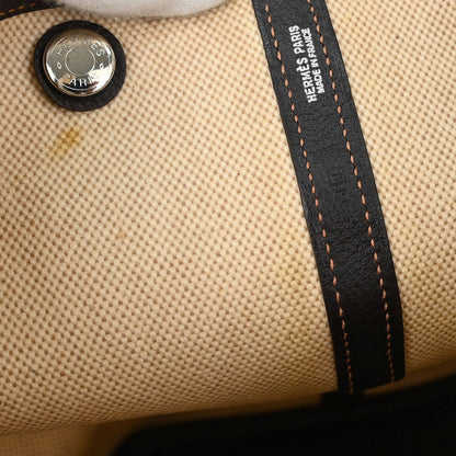 Hermes Beige Toile H Buffalo Garden Party 36 PM Tote Bag