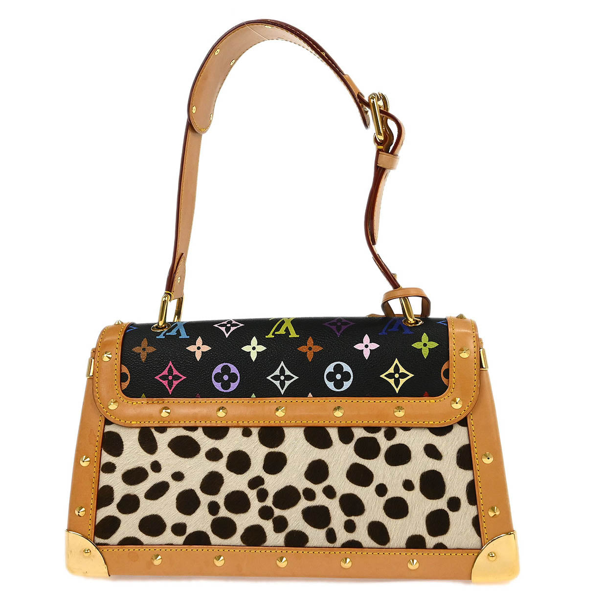 Louis Vuitton * Multicolor Pony hair Sac Dalmatian M92825