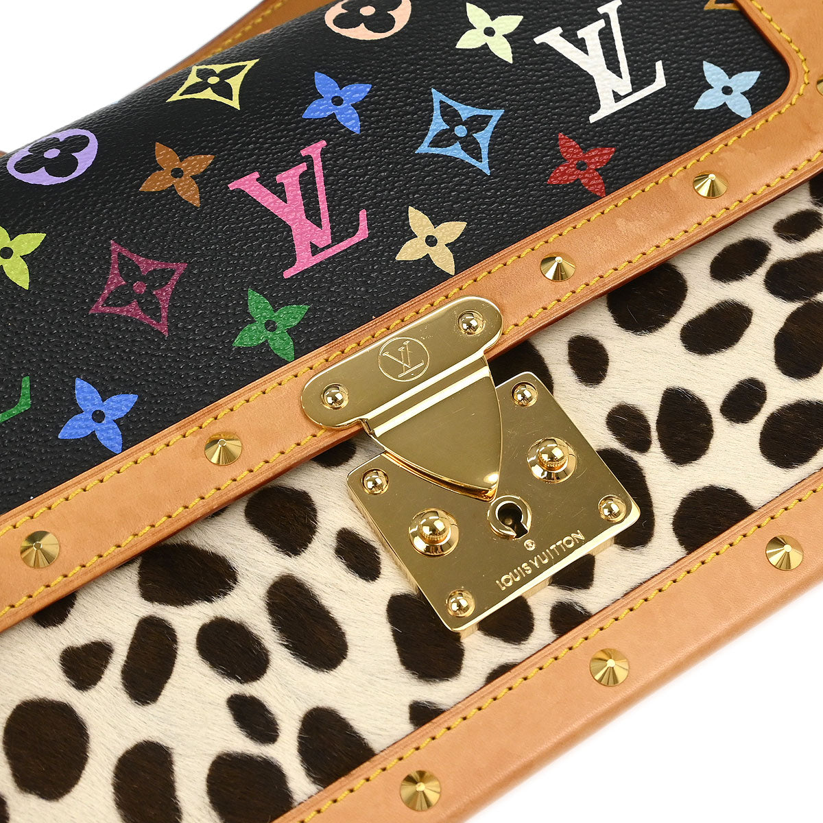 Louis Vuitton * Multicolor Pony hair Sac Dalmatian M92825