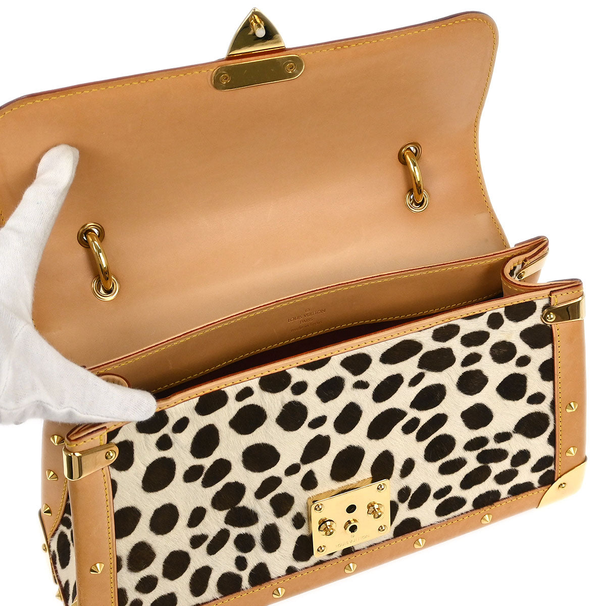 Louis Vuitton * Multicolor Pony hair Sac Dalmatian M92825