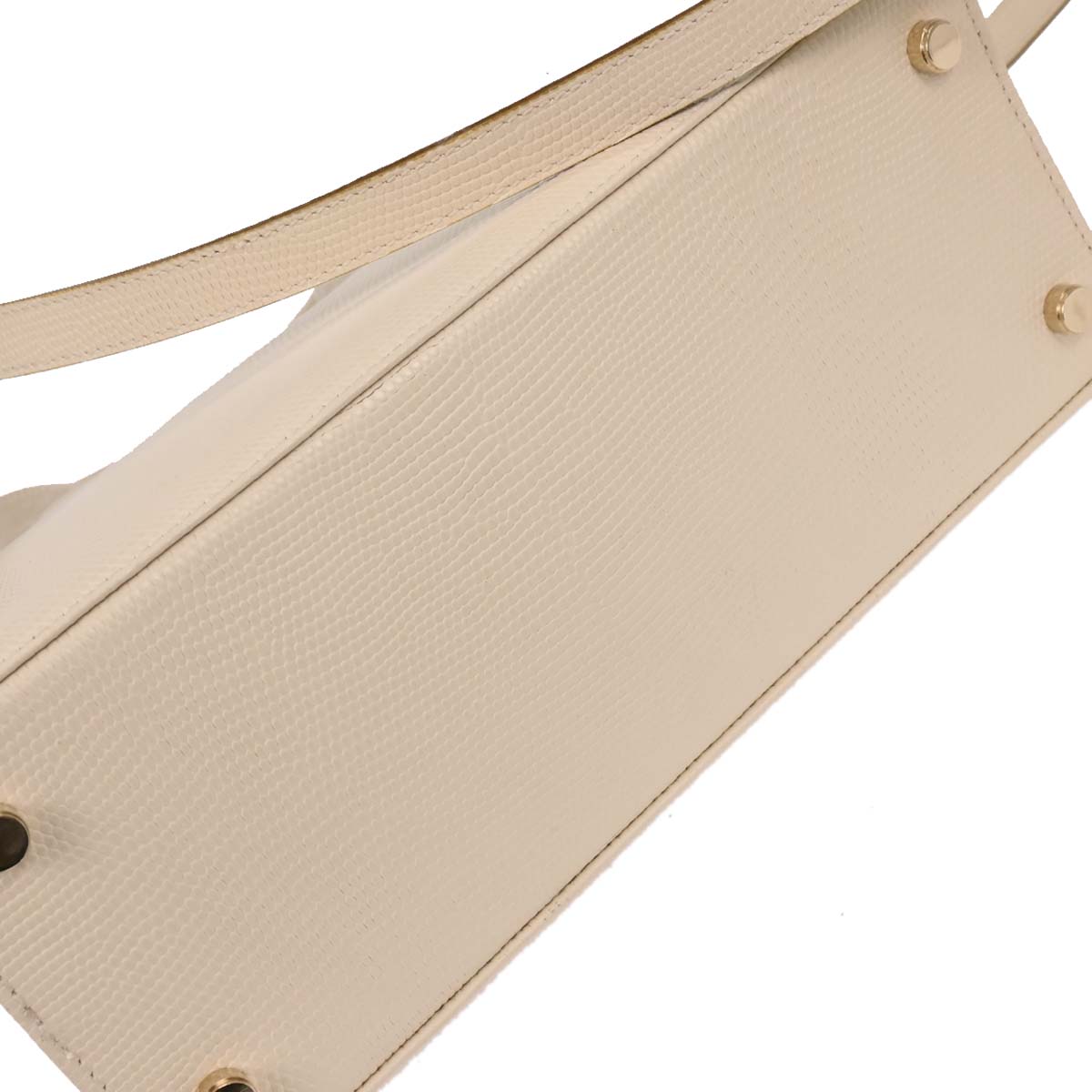 Salvatore Ferragamo * White LeaVara Bow 2way Shoulder Handbag