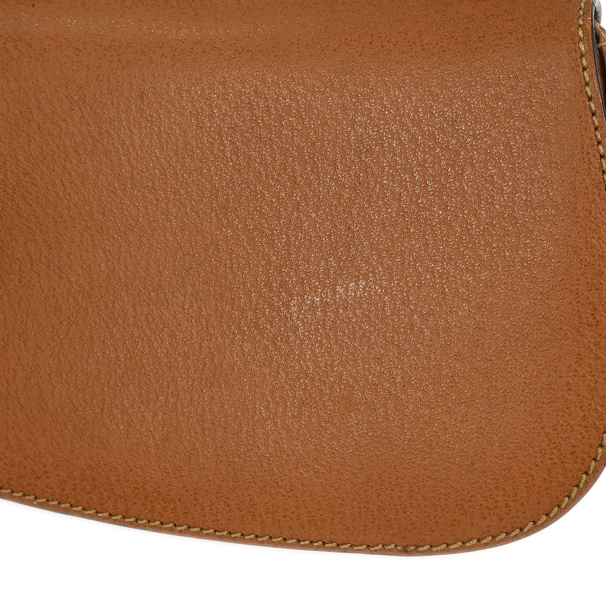 Gucci Brown Pigskin Bamboo 2way Shoulder Handbag