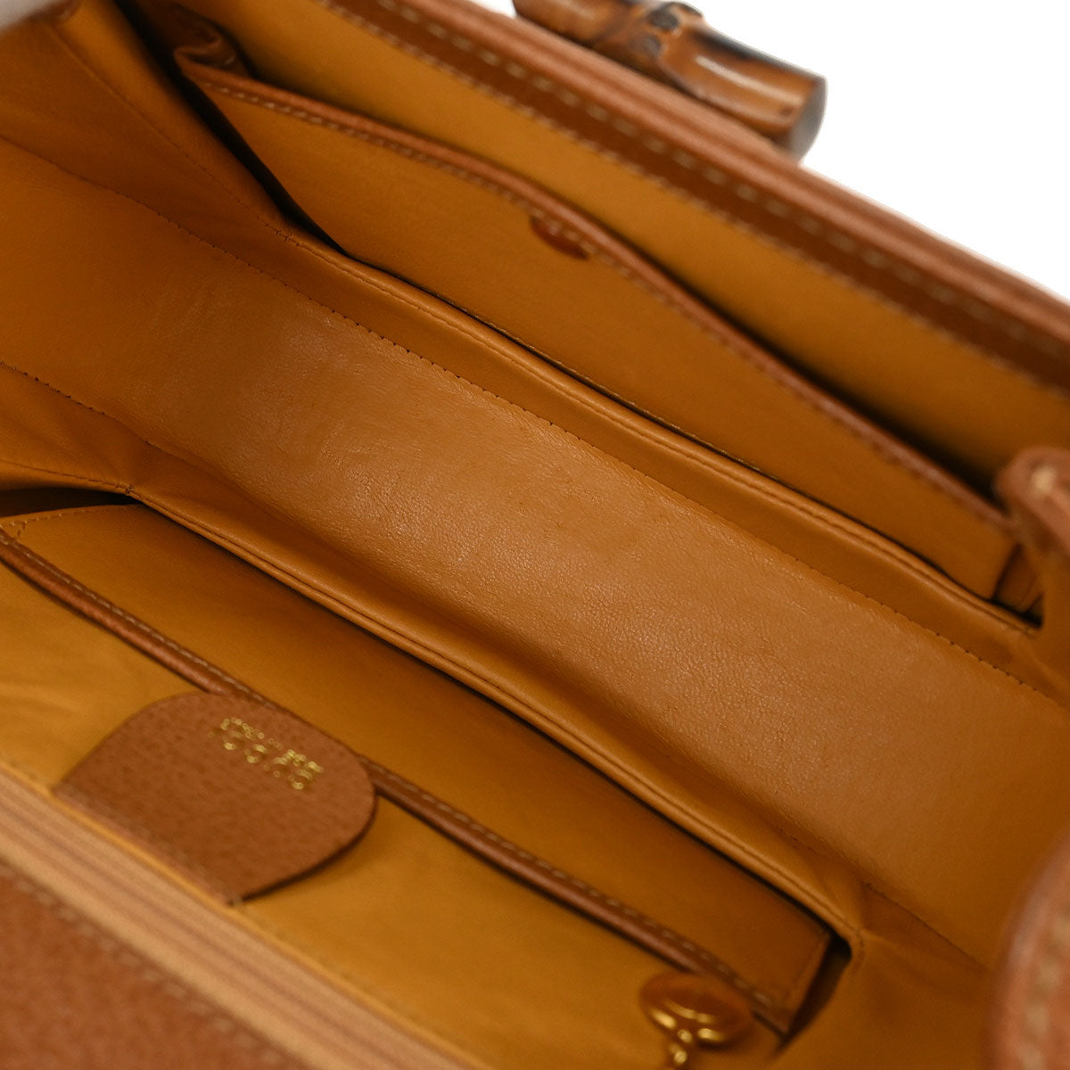 Gucci Brown Pigskin Bamboo 2way Shoulder Handbag