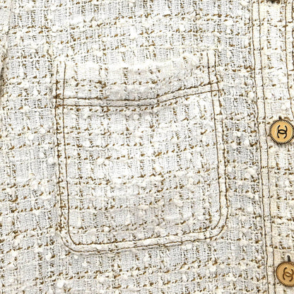 Chanel 2001 Single Breasted Jacket White #42