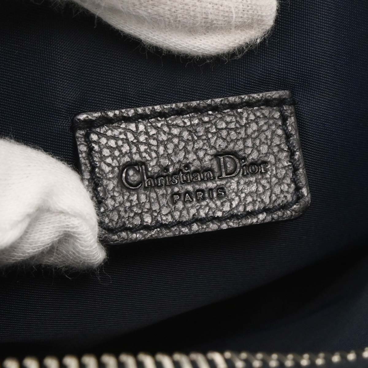 Christian Dior Navy Denim Trotter Saddle Handbag