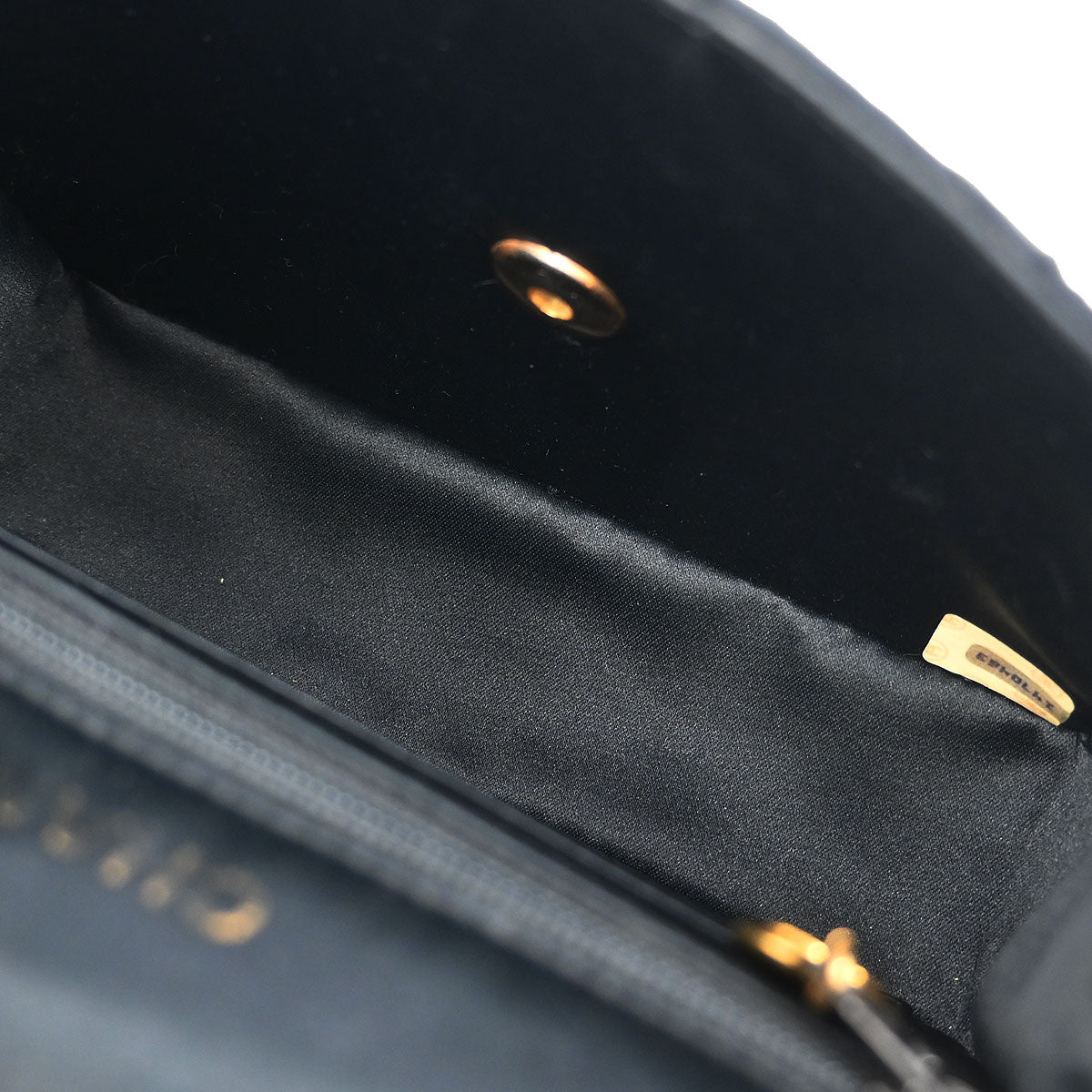 Chanel 1989-1991 Black Satin Mini Classic Square Flap Shoulder Bag