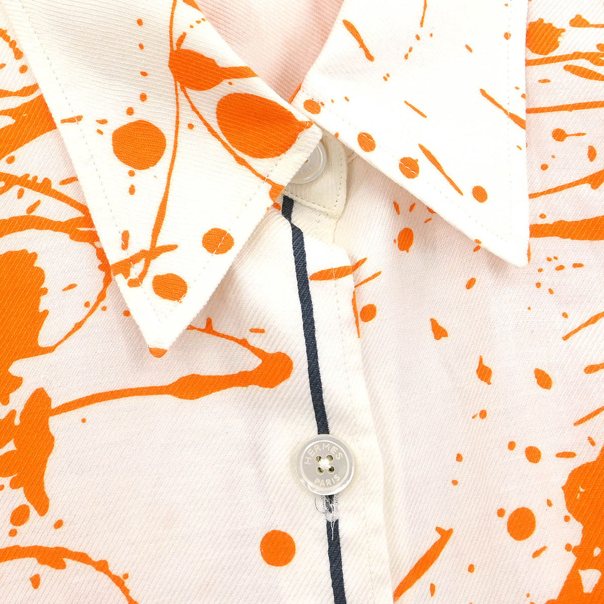Hermes Shirt Blouse White #40