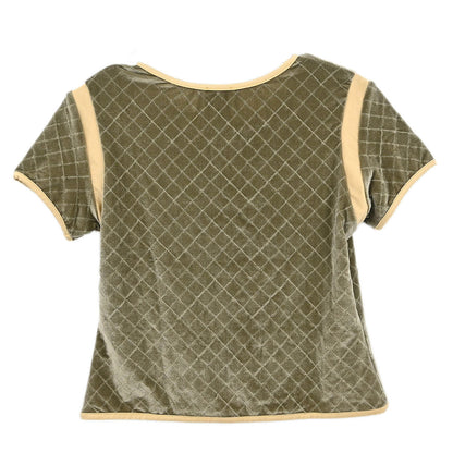 Chanel 2005 Zip Up Short Sleeve Jacket Gray #42