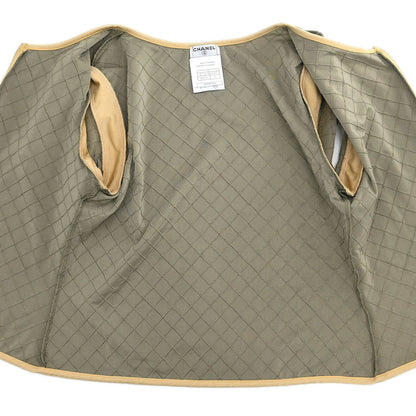 Chanel 2005 Zip Up Short Sleeve Jacket Gray #42