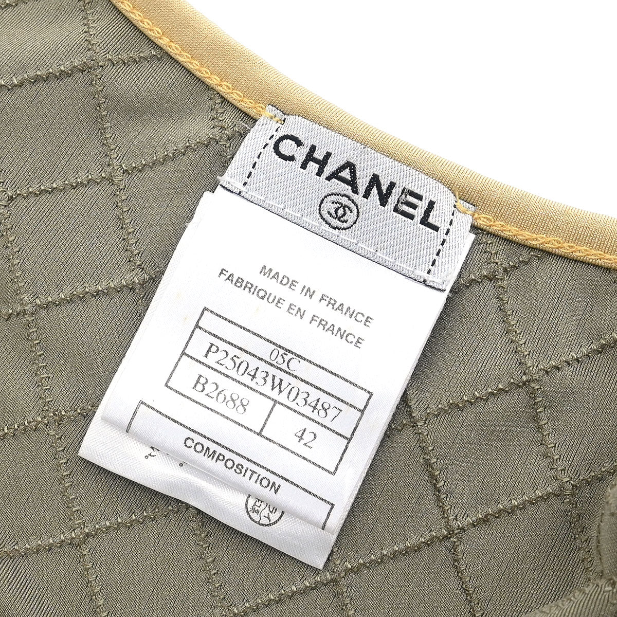 Chanel 2005 Zip Up Short Sleeve Jacket Gray #42