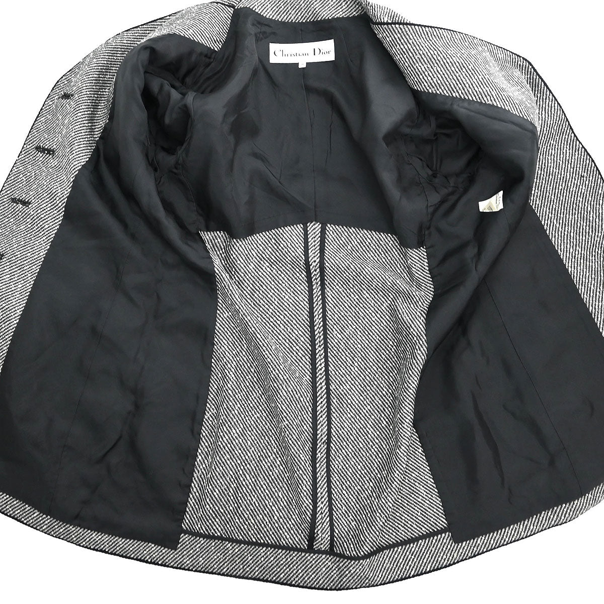 Christian Dior Setup Suit Jacket Skirt Black #36–38
