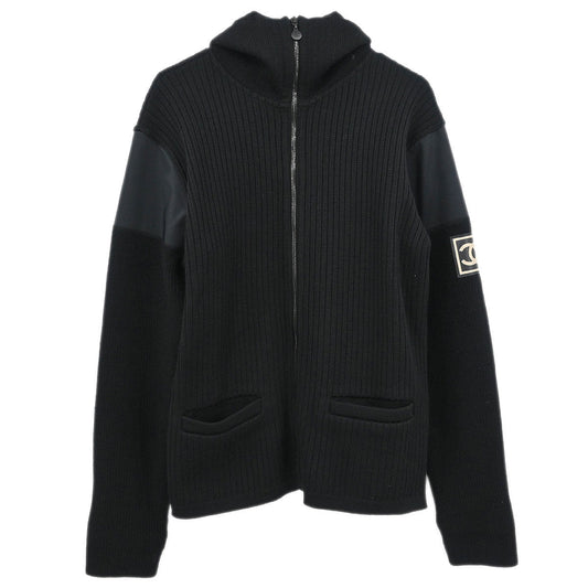 Chanel 2002 Sport Line Zip Up Jacket Black #42