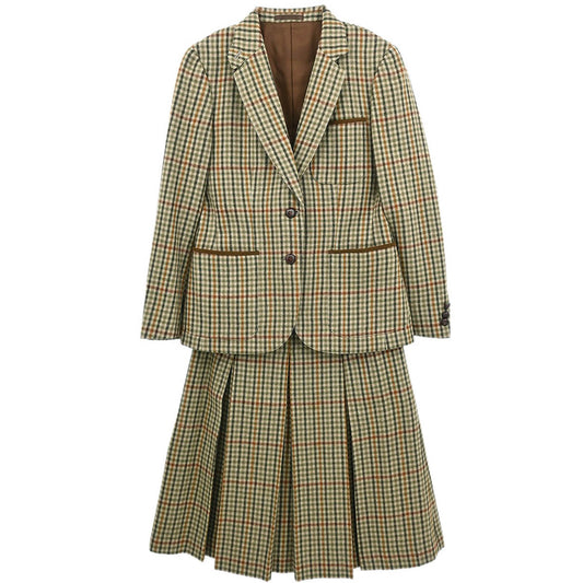 Burberrys Setup Suit Jacket Skirt Brown #34-36 #32