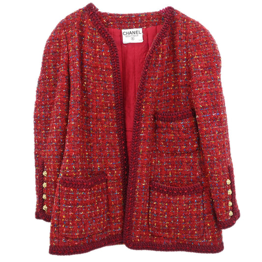 Chanel Jacket Coat Red