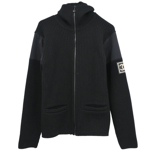 Chanel 2002 Sport Line Zip Up Jacket Black #38