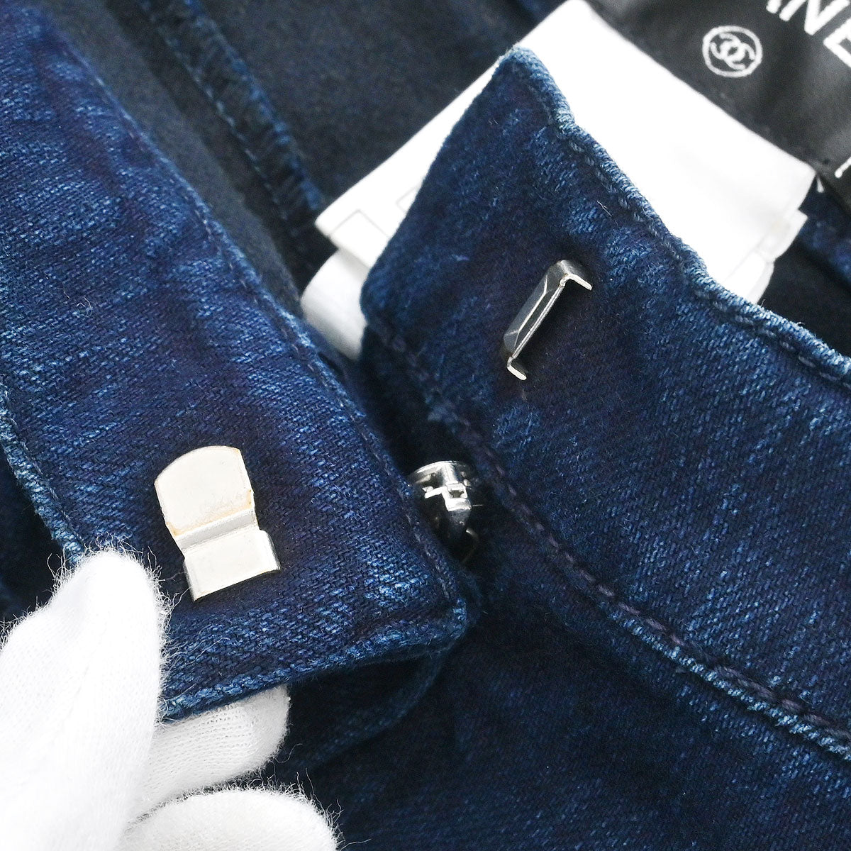 Chanel 2006 Long Denim Pants Indigo #34