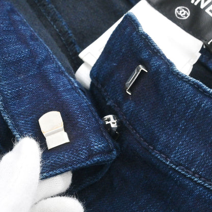 Chanel 2006 Long Denim Pants Indigo #34