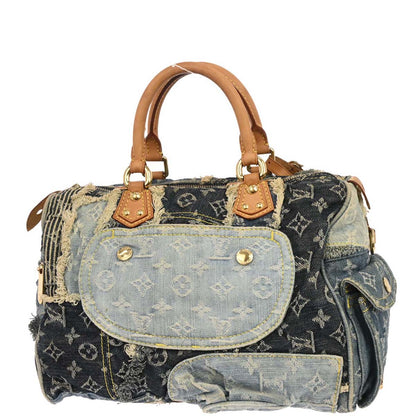 Louis Vuitton Blue Monogram Denim Patchwork Speedy 30 M95380