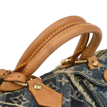 Louis Vuitton Blue Monogram Denim Patchwork Speedy 30 M95380