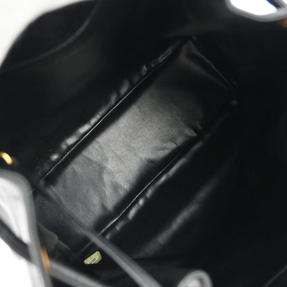 Chanel 1996-1997 Black Caviar Triple CC Drawstring Shoulder Bag