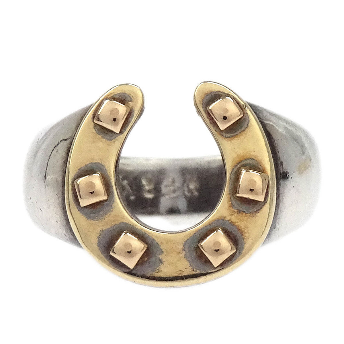 Hermes Horse Shoe Ring SV925 18KYG #51 #49