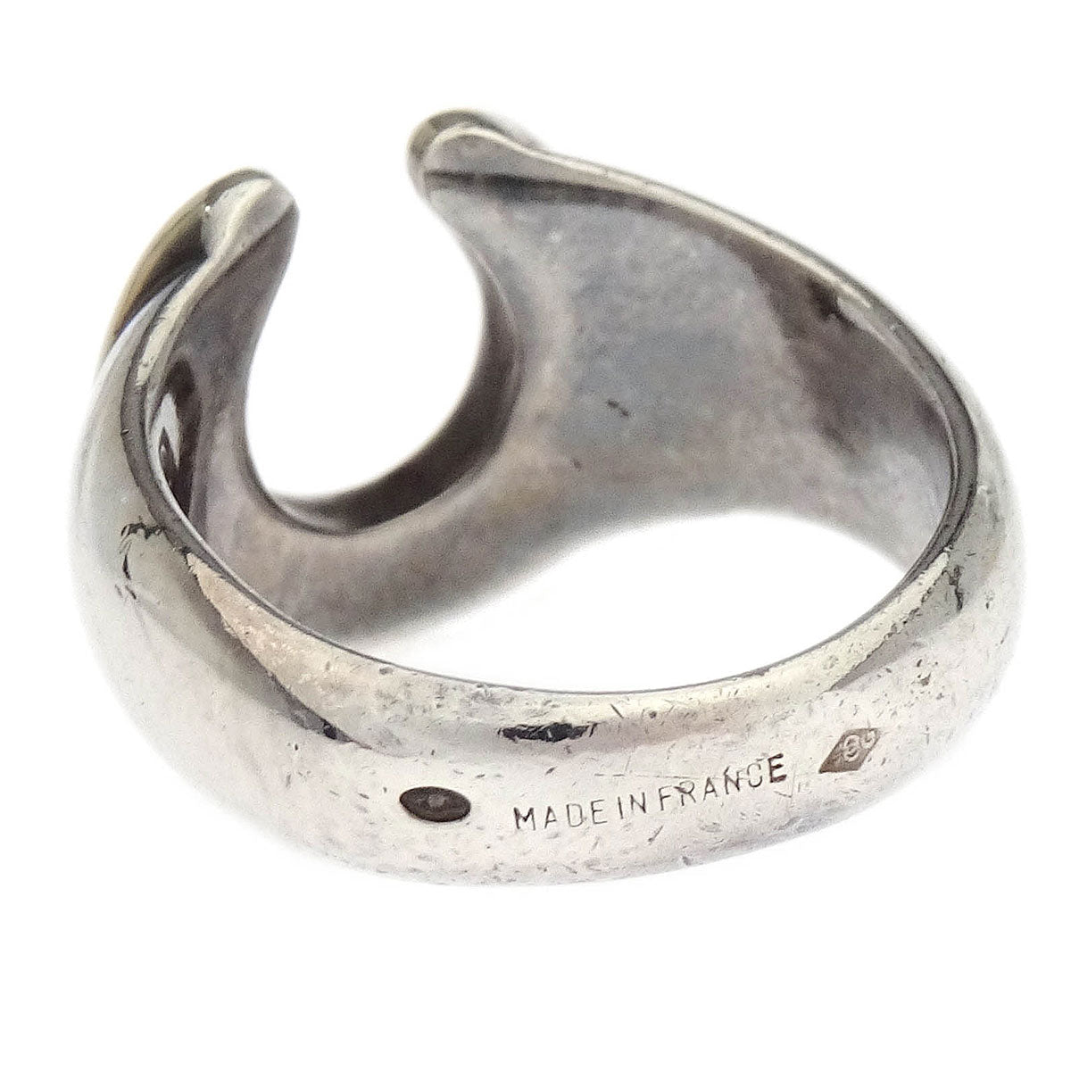 Hermes Horse Shoe Ring SV925 18KYG #51 #49