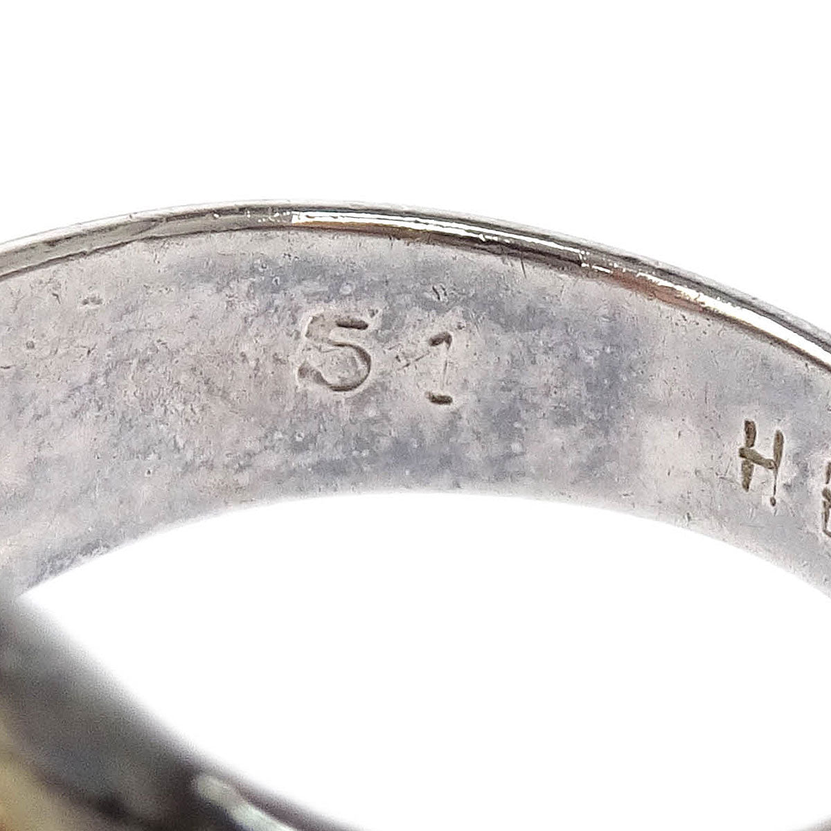 Hermes Horse Shoe Ring SV925 18KYG #51 #49