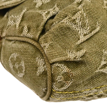 Louis Vuitton Khaki Monogram Denim Mini Pleaty Handbag M95217