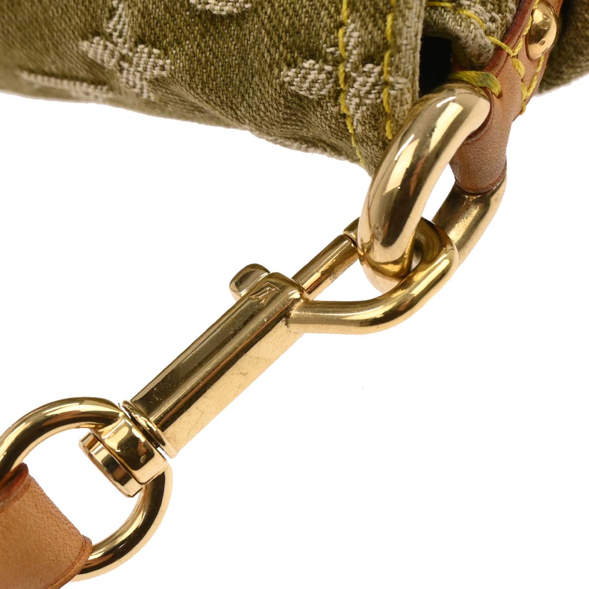Louis Vuitton Khaki Monogram Denim Mini Pleaty Handbag M95217