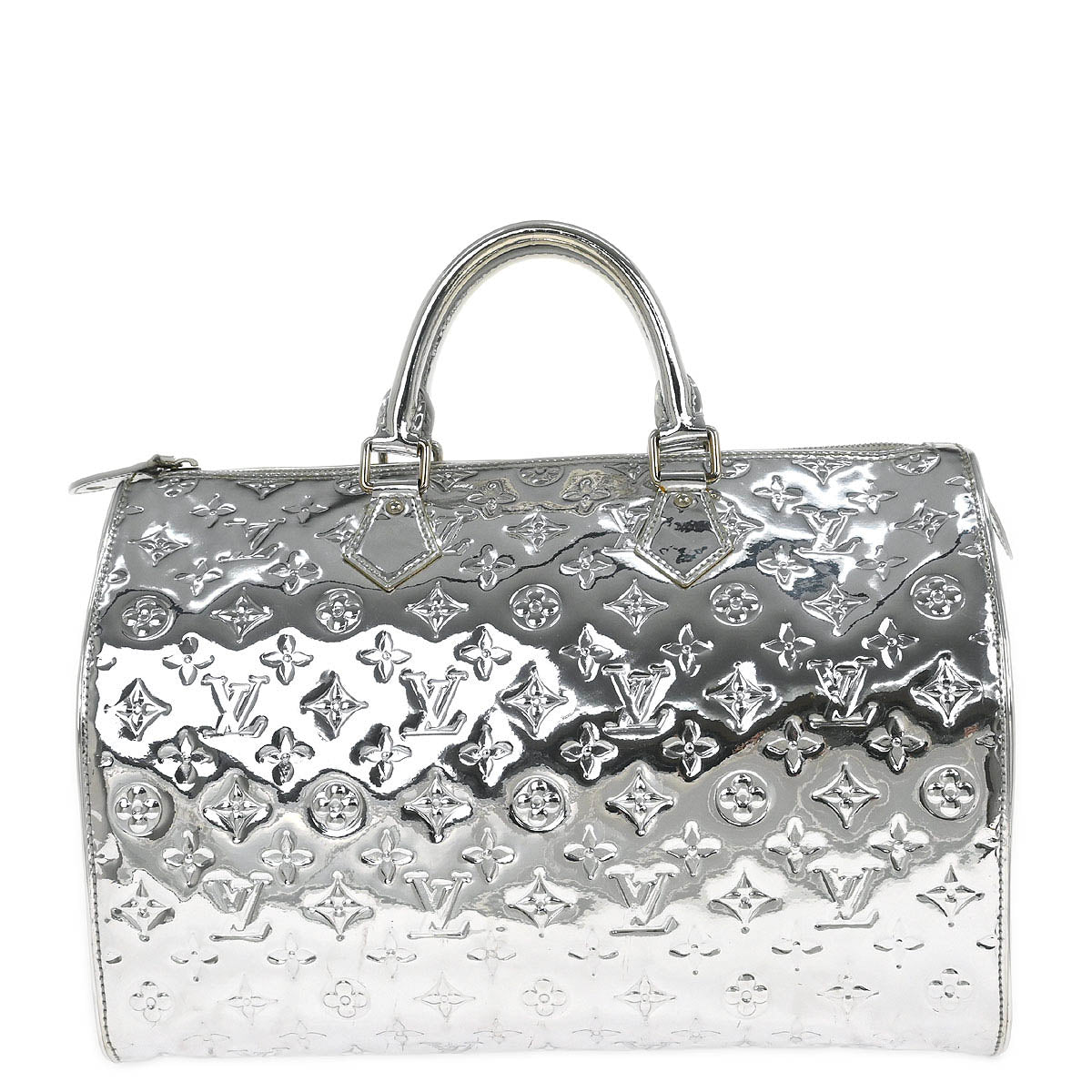 Louis Vuitton Silver Monogram Miroir Speedy 35 Handbag M95271