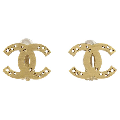 Chanel Gold CC Earrings Clip-On 03A